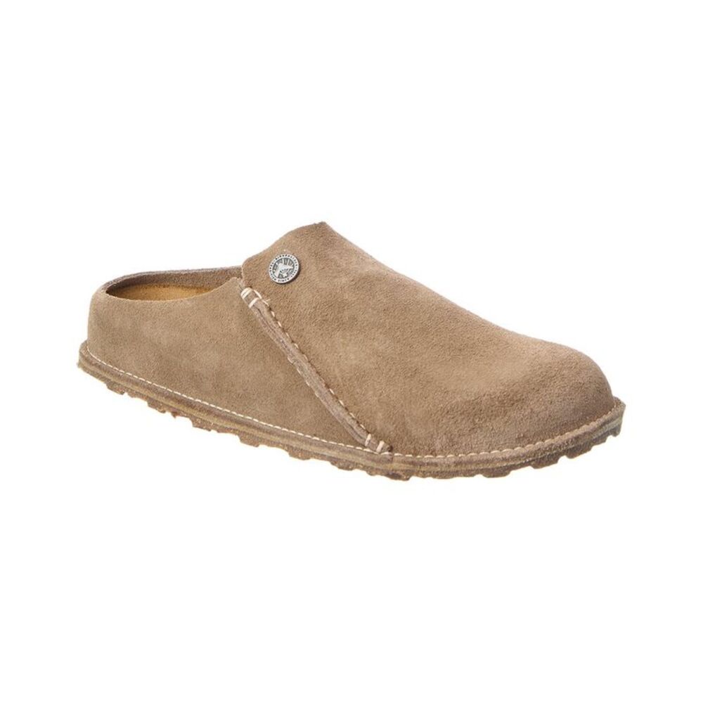 Birkenstock Suede Zermatt Clog Mule in  Gray Taupe